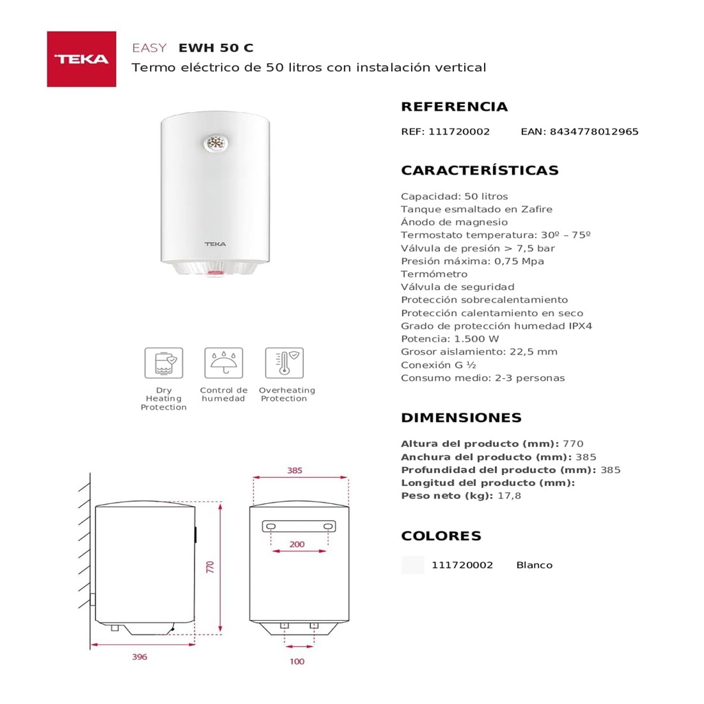 TERMO EWH 50 C