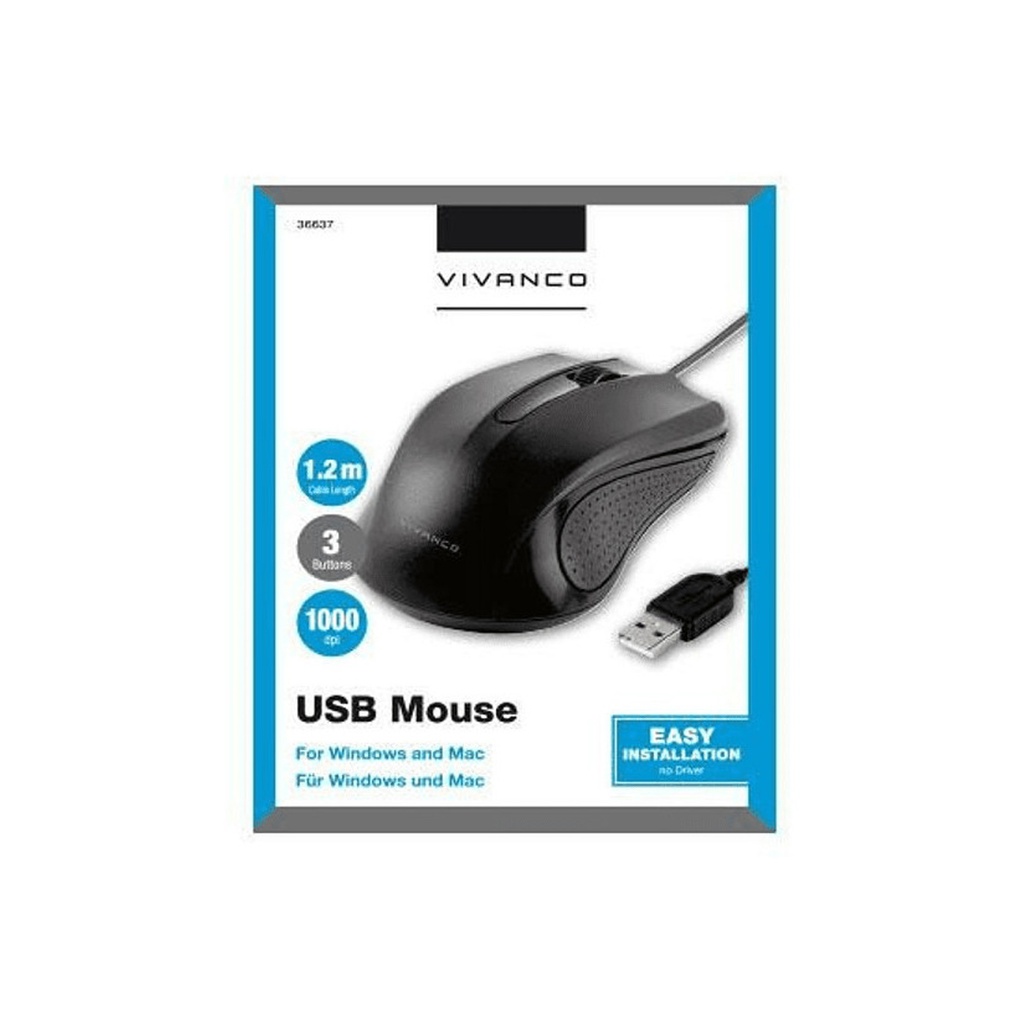 Ratón ergonómico Vivanco 36637 Hasta 1000 DPI