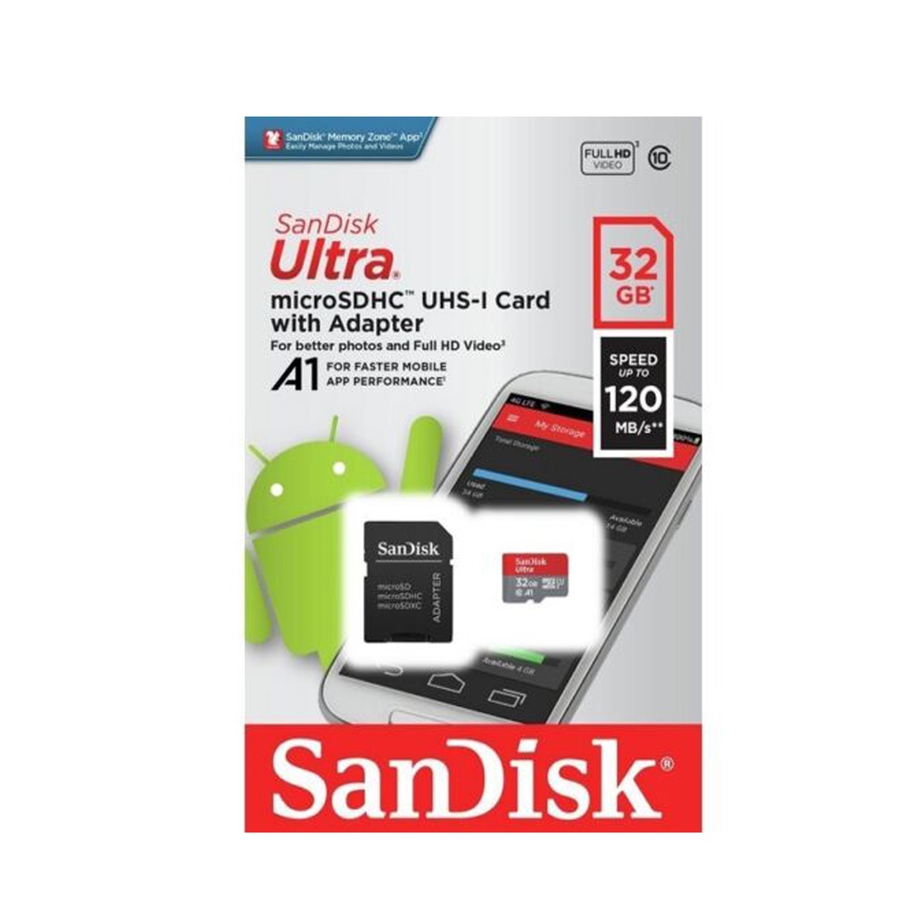 Tarjeta microSDXC (32 GB, 120 MB/s, UHS-I clase 10)